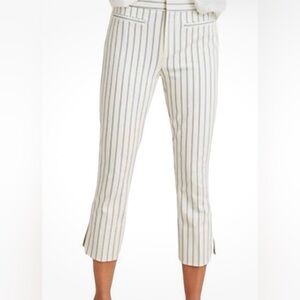 Anthropology The Essential Slim Striped Trouser Ankle Pants Size 10, EUC
